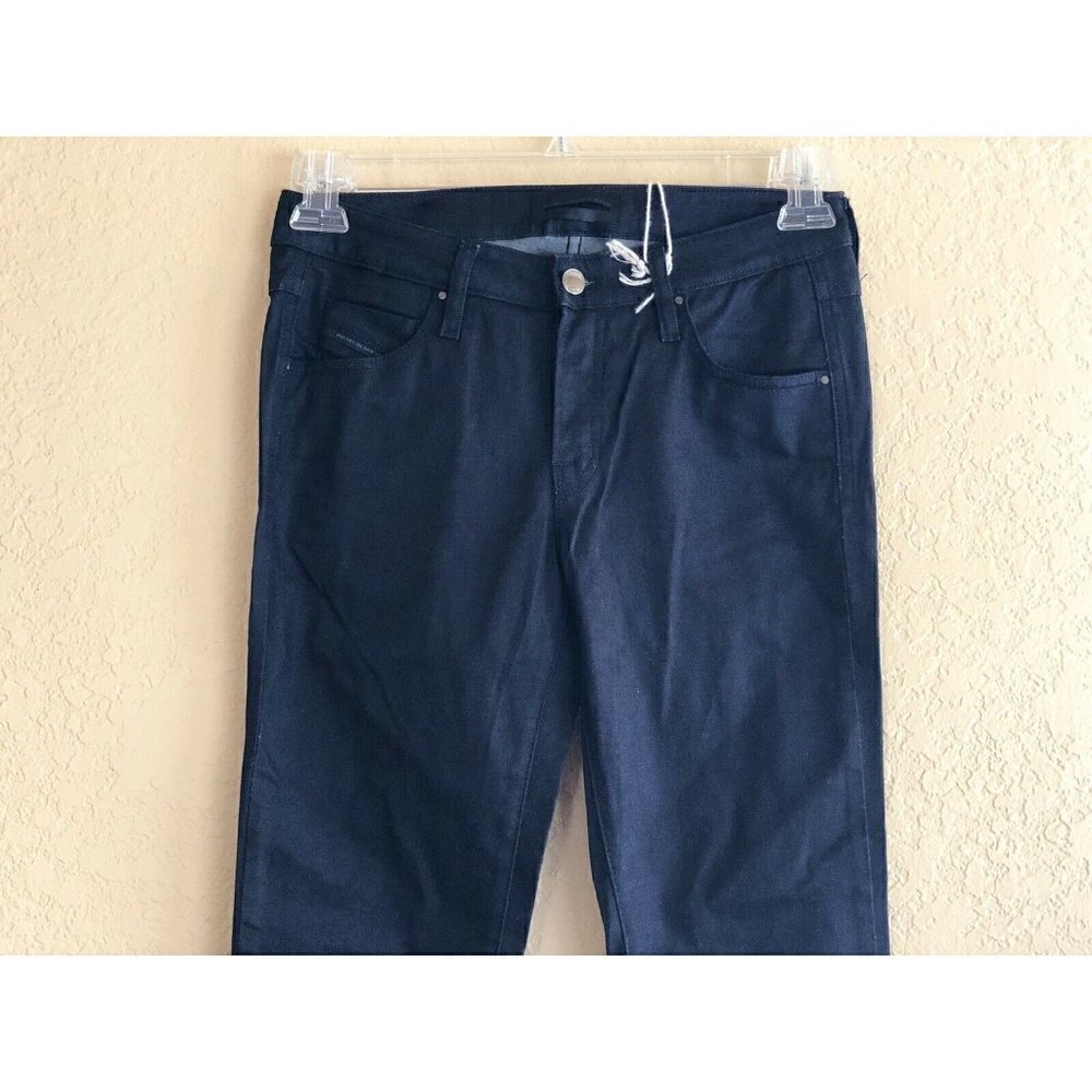 Diesel Black Gold Dark Navy Ceress Leather Jeans - Picture 11 of 12